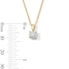 Thumbnail Image 4 of 1/4 CT. Diamond Miracle Solitaire Pendant in Sterling Silver with 14K Gold Plate (J/I3)