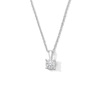 Thumbnail Image 1 of 1/4 CT. Diamond Miracle Solitaire Pendant in Sterling Silver (J/I3)