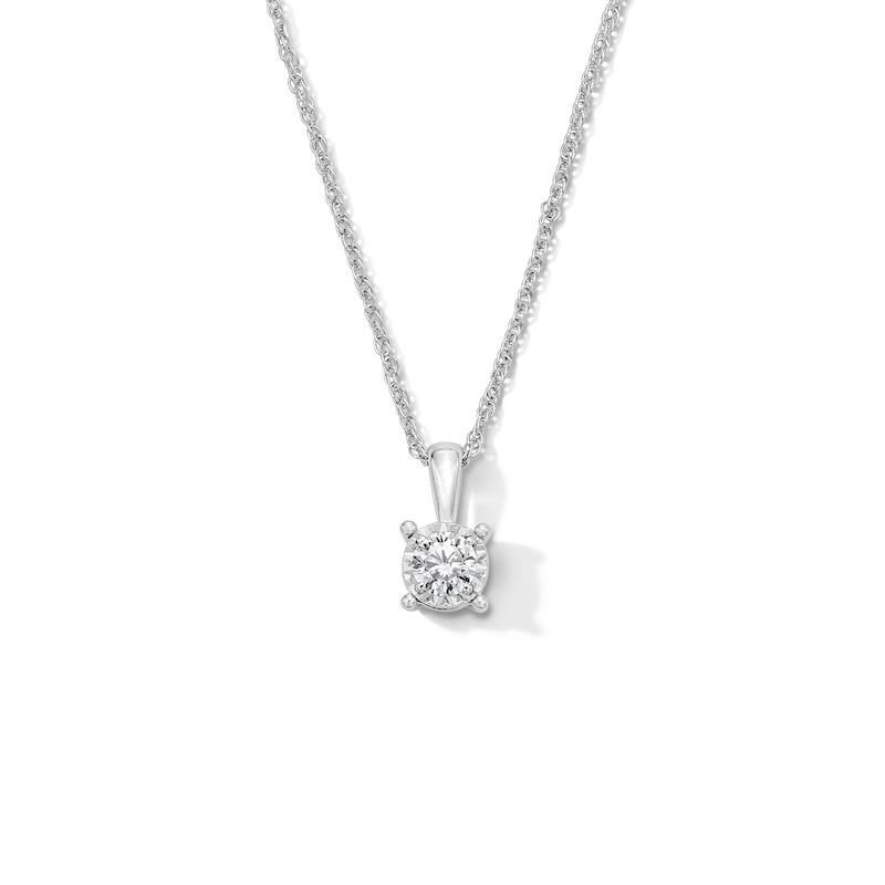 Main Image 1 of 1/4 CT. Diamond Miracle Solitaire Pendant in Sterling Silver (J/I3)