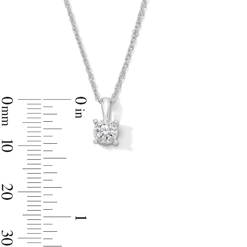 Main Image 4 of 1/4 CT. Diamond Miracle Solitaire Pendant in Sterling Silver (J/I3)