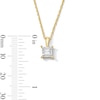Thumbnail Image 4 of 1/4 CT. Princess-Cut Diamond Miracle Solitaire Pendant in Sterling Silver with 14K Gold Plate (J/I3)