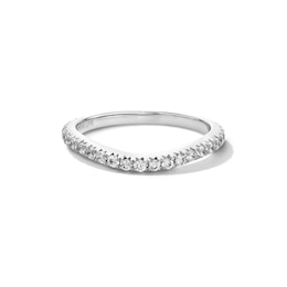 Vera Wang Love Collection 1/3 CT. T.W. Certified Lab-Grown Diamond Contour Wedding Band in 14K White Gold (F/VS2)