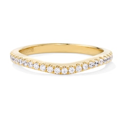Vera Wang Love Collection 1/4 CT. T.W. Certified Lab-Grown Diamond Contour Wedding Band in 14K Gold (F/VS2)