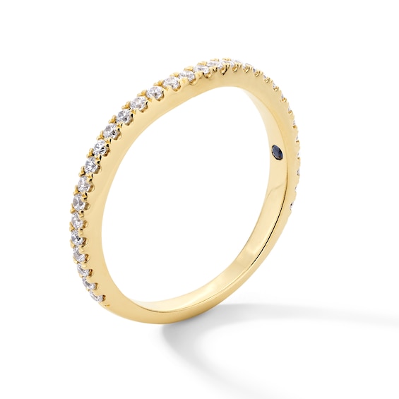 Vera Wang Love Collection 1/4 CT. T.w. Certified Lab-Grown Diamond Contour Wedding Band in 14K Gold (F/Vs2)