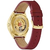 Thumbnail Image 3 of Men's Bulova Frank Lloyd Wright Gold-Tone IP Red leather Strap Automatic Watch with Black Dial (Model: 97A192)