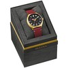 Thumbnail Image 5 of Men's Bulova Frank Lloyd Wright Gold-Tone IP Red leather Strap Automatic Watch with Black Dial (Model: 97A192)