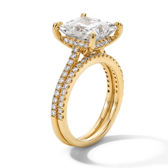 5-5/8 CT. T.w. Princess-Cut Certified Lab-Grown Diamond Bridal Set in 14K Gold (F/Vs2)