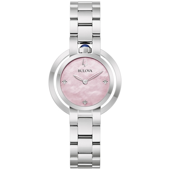 Ladies' Bulova Rubaiyat Watch with Pink Mother-of-Pearl Dial (Model: 96L338)