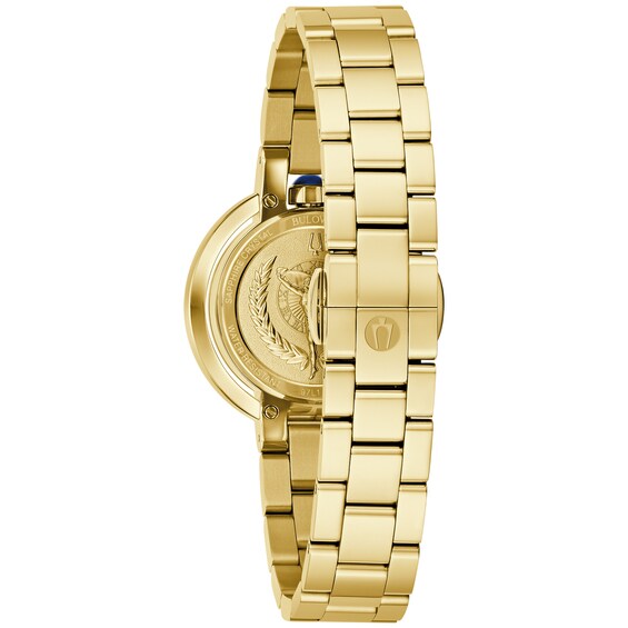 Ladies' Bulova Rubaiyat Gold-Tone IP Watch with Mother-of-Pearl Dial (Model: 97L181)