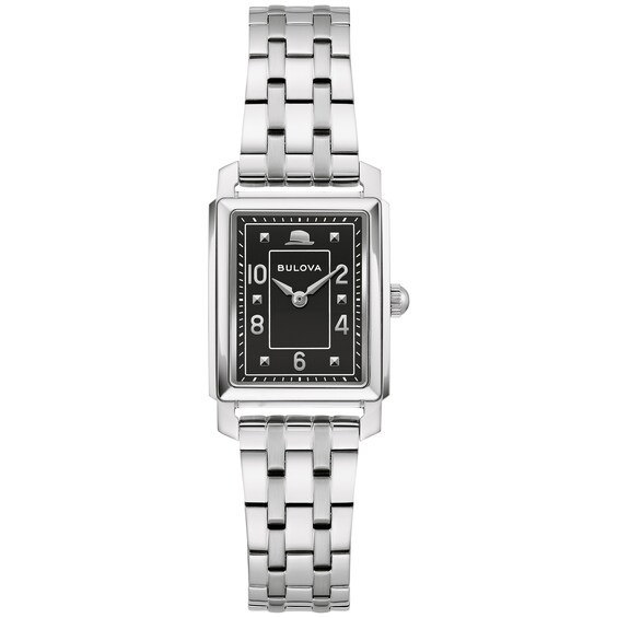 Bulova Frank Sinatra 'The Very Thought of You' Collection Rectangular Black Dial Watch Gift Set (Model: 96X166)