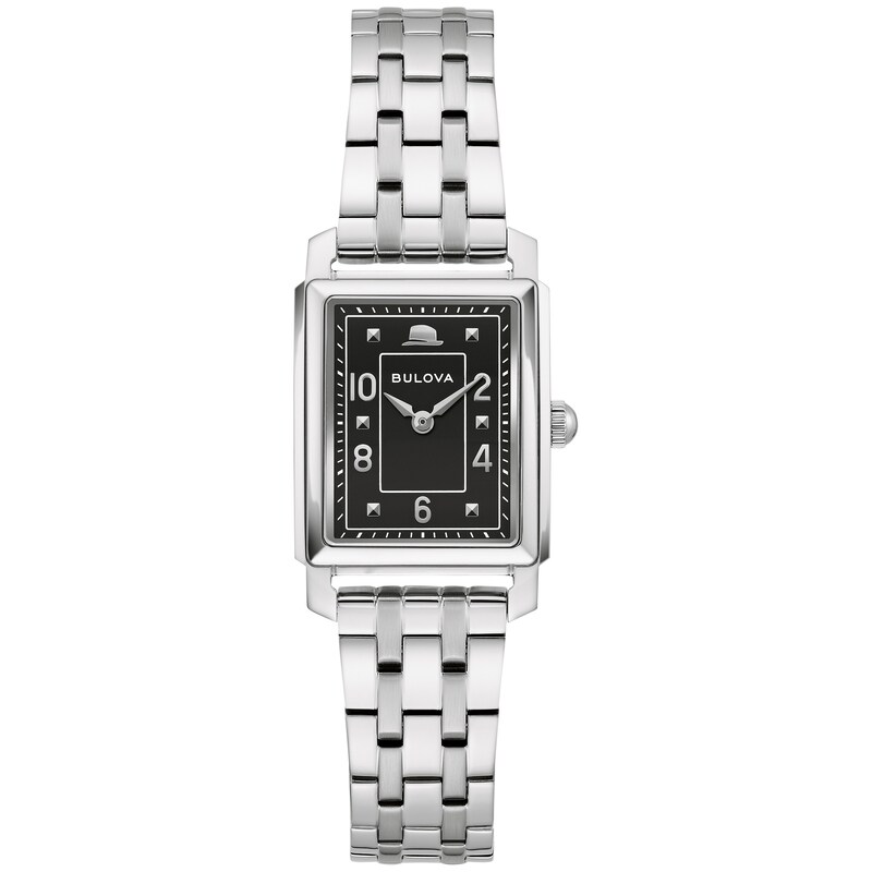 Main Image 3 of Bulova Frank Sinatra 'The Very Thought of You' Collection Rectangular Black Dial Watch Gift Set (Model: 96X166)