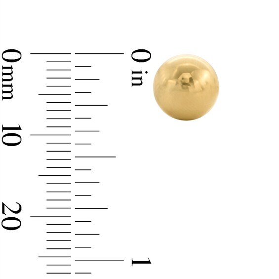 8.0mm Ball Stud Earrings in Hollow 14K Gold