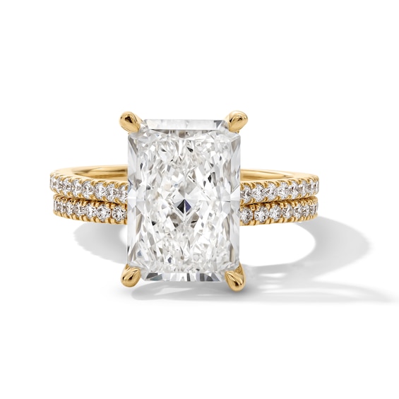 5-5/8 CT. T.w. Radiant-Cut Certified Lab-Grown Diamond Bridal Set in 14K Gold (F/Vs2)