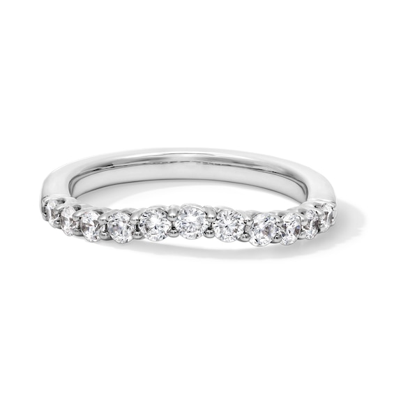 1/2 CT. T.w. Certified Lab-Grown Diamond Contour Band in 14K White Gold (F/Vs2)