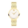 Thumbnail Image 1 of Ladies' Movado Museum® Classic Gold-Tone PVD Watch with Textured White Dial (Model: 607975)