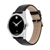 Thumbnail Image 2 of Men's Movado Museum® Classic Black Leather Strap Automatic Watch with Black Dial (Model: 608024)