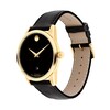 Thumbnail Image 2 of Men's Movado Museum® Classic Gold-Tone PVD Black Leather Strap Automatic Watch with Black Dial (Model: 608025)
