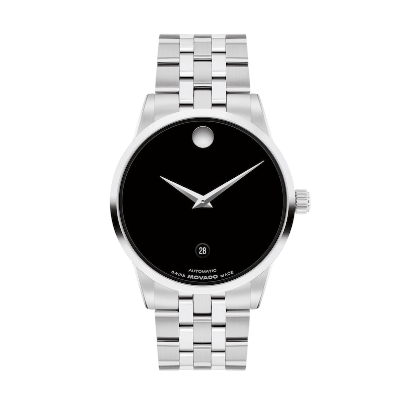 Main Image 1 of Men's Movado Museum® Classic Automatic Watch with Black Dial (Model: 608030)