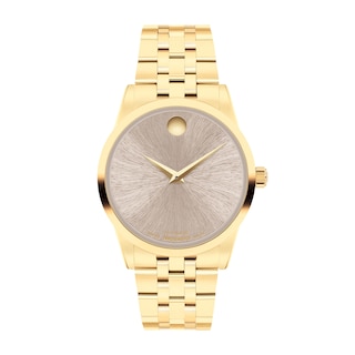 Ladies' Movado Museum® Classic Gold-Tone PVD Automatic Watch with Grey Dial (Model: 608002)