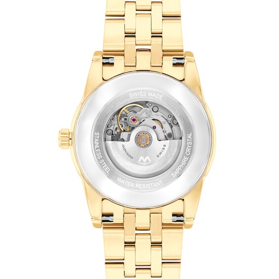 Ladies' Movado MuseumÂ® Classic Gold-Tone PVD Automatic Watch with Grey Dial (Model: 608002)