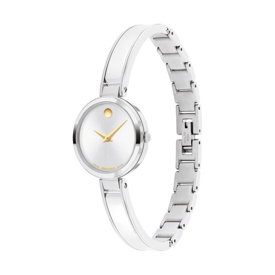 Ladies' Movado Moda Bangle Watch with Silvery-White Sunray Dial (Model: 608011)