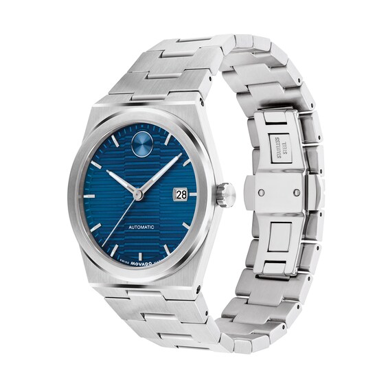 Men's Movado BoldÂ® Quest Automatic Watch with Textured Blue Dial (Model: 3600940)