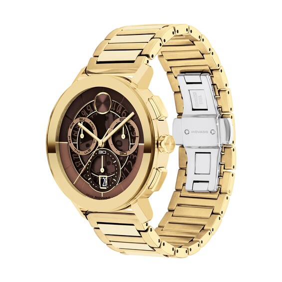 Movado Men's BoldÂ® Evolution 2.0 Gold-Tone IP Chronograph Watch with Brown OmbrÃ© Dial (Model: 3601265)