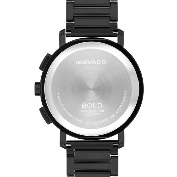 Men's Movado BoldÂ® Evolution 2.0 Black IP Chronograph Watch with Black OmbrÃ© Dial (Model: 3601264)