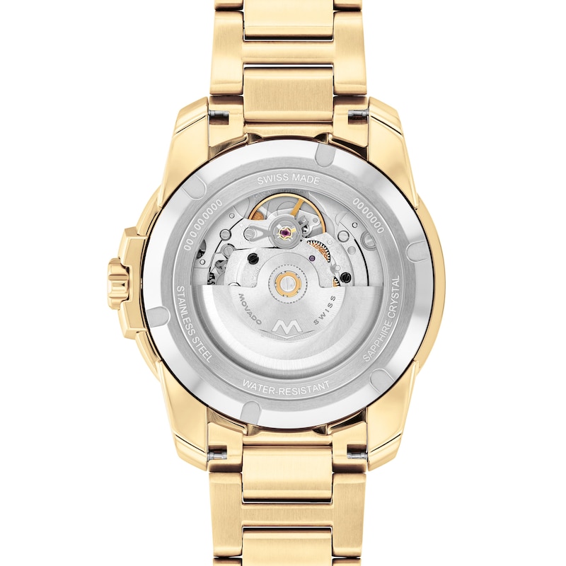 Main Image 3 of Men’s Movado Bold® Verso Gold-Tone IP Automatic Watch with Grey Textured Dial (Model: 3600964)