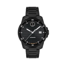 Men’s Movado Bold® Verso Black IP Automatic Watch with Black Textured Dial (Model: 3600966)