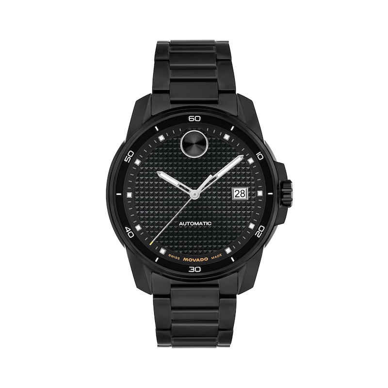 Main Image 1 of Men’s Movado Bold® Verso Black IP Automatic Watch with Black Textured Dial (Model: 3600966)