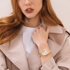 Thumbnail Image 4 of Ladies' Movado Bold® Quest Mini Gold-Tone IP Watch with Champagne Sunray Dial (Model: 3601294)