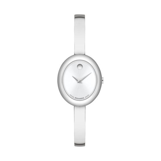 Ladies' Movado Museum® Bangle Watch with Silvery-White Sunray Dial (Model: 608070)