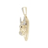 Thumbnail Image 2 of 7/8 CT. T.W. Diamond and Certified Ruby Bull Head Shield Necklace Charm in Sterling Silver with 14K Gold Plate