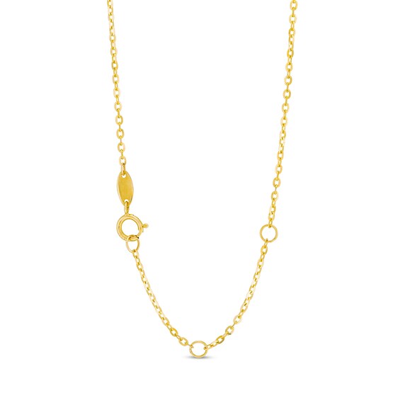 Puff Letter “Mama” Necklace in 10K Gold