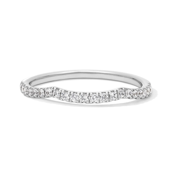 1/5 CT. T.w. Certified Lab-Grown Diamond Contour Band in 14K White Gold (F/Si2)
