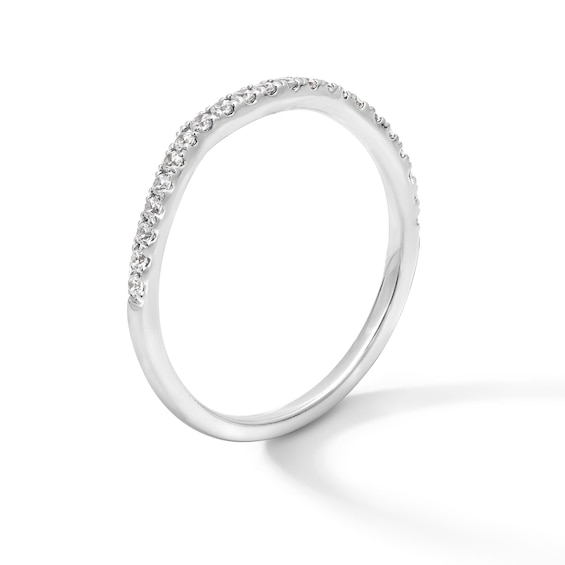 1/5 CT. T.w. Certified Lab-Grown Diamond Contour Band in 14K White Gold (F/Si2)
