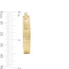 Thumbnail Image 3 of 25.0mm Diamond-Cut Ribbed Oval Hoop Earrings in Hollow 10K Gold