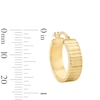 Thumbnail Image 2 of 19.0mm Diamond-Cut Ribbed Hoop Earrings in Hollow 10K Gold