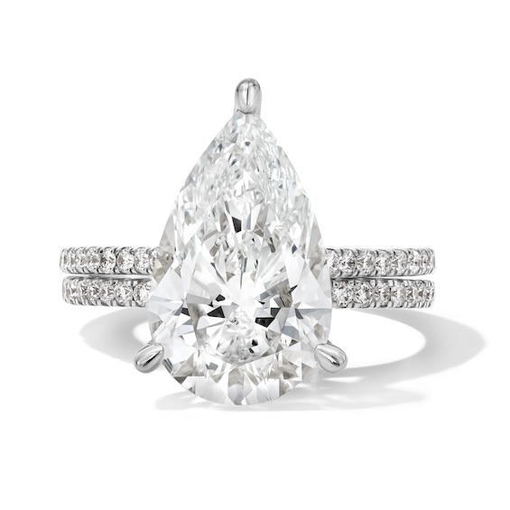 5-5/8 CT. T.w. Pear-Shaped Certified Lab-Grown Diamond Bridal Set in 14K White Gold (F/Vs2)