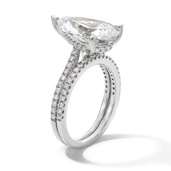 5-5/8 CT. T.w. Pear-Shaped Certified Lab-Grown Diamond Bridal Set in 14K White Gold (F/Vs2)