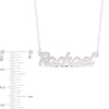 Thumbnail Image 4 of Birthstone Crystal Name Necklace in Sterling Silver (1 Stone and Line) - 16"