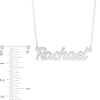 Thumbnail Image 5 of Birthstone Crystal Name Necklace in Sterling Silver (1 Stone and Line) - 16"