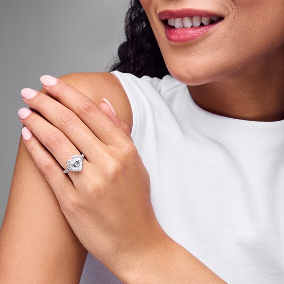3-5/8 CT. T.w. Heart-Shaped Certified Lab-Grown Diamond Frame Split Shank Engagement Ring in 14K White Gold (F/Vs2)