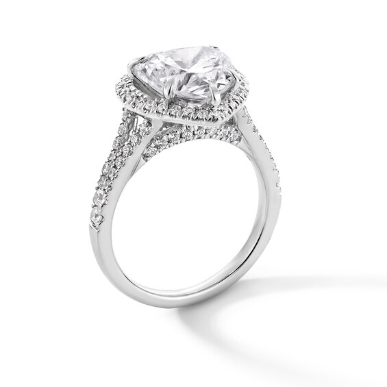 3-5/8 CT. T.w. Heart-Shaped Certified Lab-Grown Diamond Frame Split Shank Engagement Ring in 14K White Gold (F/Vs2)