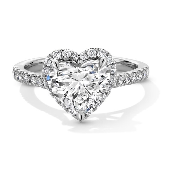 2-3/8 CT. T.w. Heart-Shaped Certified Lab-Grown Diamond Frame Engagement Ring in 14K White Gold (F/Vs2)