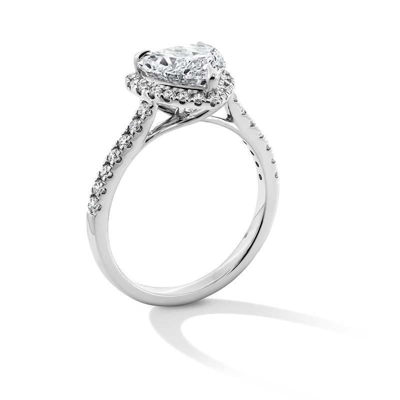 Main Image 3 of 2-3/8 CT. T.W. Heart-Shaped Certified Lab-Grown Diamond Frame Engagement Ring in 14K White Gold (F/VS2)