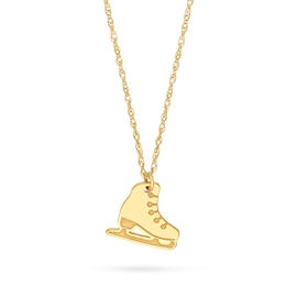 Ice Skate Pendant in 14K Gold
