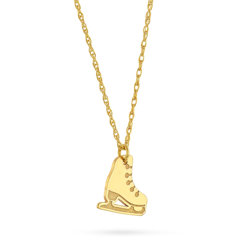 Main Image 2 of Ice Skate Pendant in 14K Gold