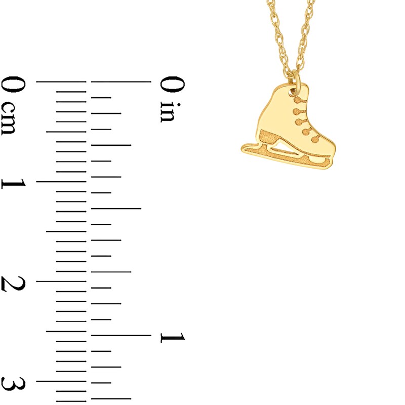 Main Image 4 of Ice Skate Pendant in 14K Gold